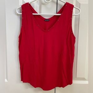 red tank with sparkle detail